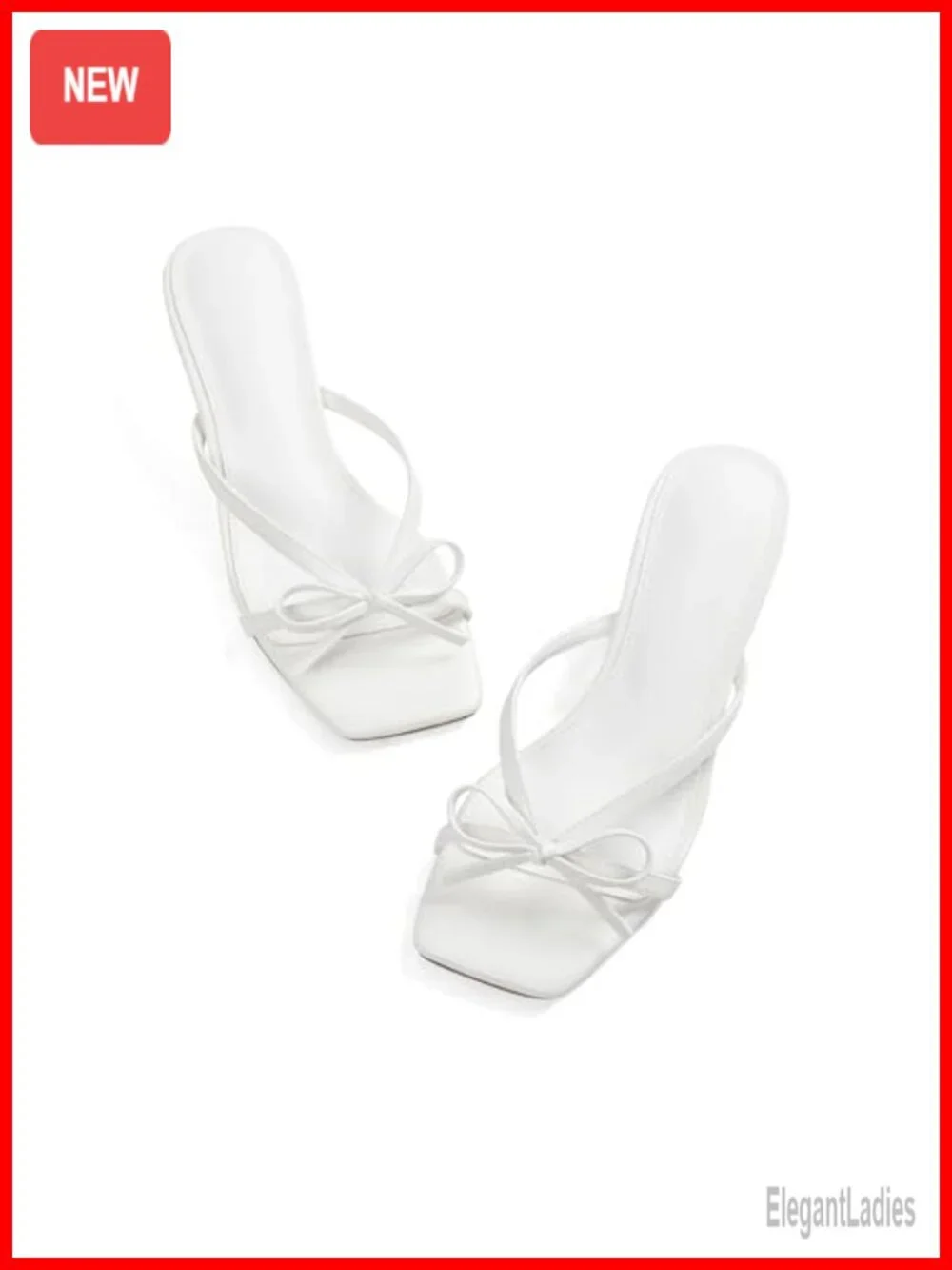 Bow Kitten Heel Mule Sandals Square Open Toe Slip On Dress Shoes